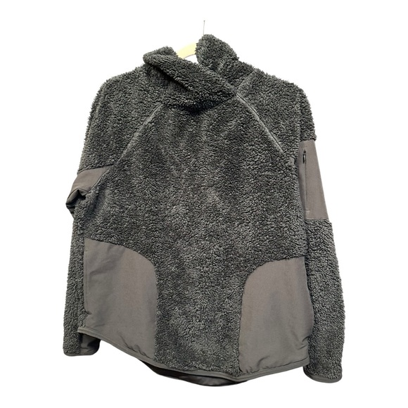 Nike Jackets & Blazers - Nike Black Charcoal Fleece Pullover Jacket Men’s Medium (Women’s L)
